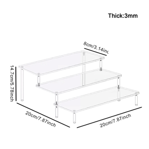 Giá đỡ trưng bày <span class=keywords><strong>acrylic</strong></span> lớn, giá để nước hoa, giá để đồ bằng <span class=keywords><strong>acrylic</strong></span> trong suốt, dùng cho bàn ăn - Product Image 2