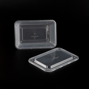 Lonchera Desechable Transparente, Contenedor Cuadrado de Plástico Grueso para Llevar Comida con Empaque Práctico - Product Image 5