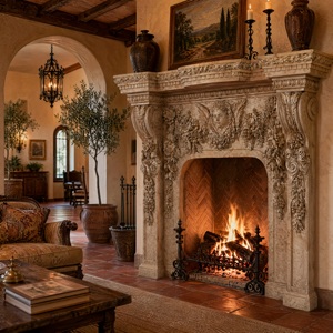 Customized Marble <b>Fireplace</b> Modern Hand Carved Luxury Classic Cream Beige Marble <b>Fireplace</b> Mantel Marble <b>Fireplace</b> Surround - Product Image 1