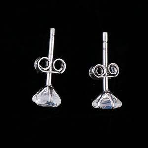 Pendientes Redondos de Piedra Lunar Natural con Engaste de Plata de Ley, Color Arcoíris, para Uso Diario, Joyería Fina - Product Image 4