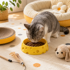 Tazones y Bebederos Personalizados Impresos en 3D con Diseño de Queso, Recipientes para Comida y Agua para Perros y Gatos - Product Image 2