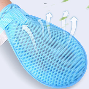 Guantes antiarañazos, color azul cielo, suaves y transpirables, para rehabilitación de manos de personas mayores - Product Image 1