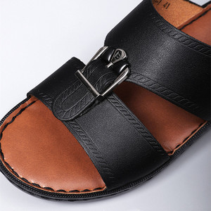 Sandales décontractées arabes pour hommes en gros, grandes tailles, plates, rehaussantes et souples pour l'été et le printemps, usage extérieur - Product Image 2