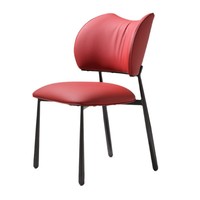 Chaise de salle à manger pour usage domestique, style italien minimaliste, luxe léger, esthétique haut de gamme, chaise design moderne, hôtel, restaurant, cuir véritable