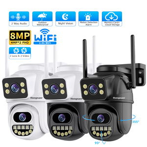 Cámara de Seguridad WiFi Inteligente Hongnaer ICSee 8MP 4K con Detección Humanoide, PTZ 360, Lente Dual para Exteriores, Hogar y Tienda - Product Image 1