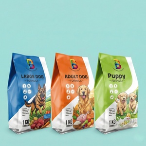 Fábrica de Envases para Alimentos para Mascotas OEM Personalizados |   Bolsa con Cierre Ziplock de PE de Grado Alimenticio, con Base Cuadrada Plana y Refuerzo Lateral - Product Image 1