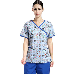 Camisetas ANNO, conjunto de uniformes médicos para mujer, uniformes de hospital con estampado de dibujos animados, camiseta de uniforme de enfermera o doctora de hospital. - Product Image 3
