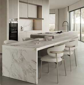 Mesa <span class=keywords><strong>de</strong></span> Cocina Plegable Moderna con Ruedas, Resistente al Agua, Mueble Multifuncional - Product Image 3