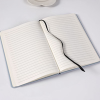 Cahier de journal classique A5 à couverture rigide en cuir PU à faible coût avec sangle élastique pour le planificateur personnel de promotion d'affaires de bureau
