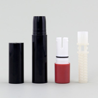 Tube de rouge à lèvres rechargeable en plastique écologique, étui à rouge à lèvres sur mesure, emballage pour baume à lèvres repulpant