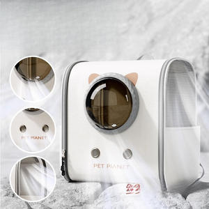 Mochila de tela Oxford para gatos, diseño de cápsula espacial, jaula para perros antiestrés de gran capacidad para gatos pequeños, características de perros, patrón de animales - Product Image 2