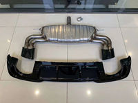 Kit d'amélioration de l'échappement arrière Audi A3 S3 RS3 avec embouts de pot d'échappement quadruples à clipser et diffuseur arrière modifié pour un style amélioré