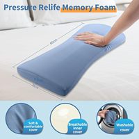 Coussin de soutien lombaire avec rembourrage en mousse à mémoire de forme - Coussin ergonomique pour le bas du dos pour soulager les douleurs lombaires - Matière polyester