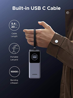 UGREEN Nexode Power Bank 20000mAh 130W avec câble USB C intégré, chargeur portable pour ordinateur portable, voyage, charge rapide 80W