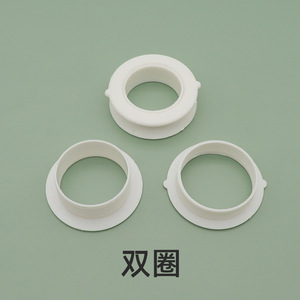 White Plastic Single Ring Drain Cover For Cabinet Vent Hole Pipe Seal Decorative Trim - Product Image 2