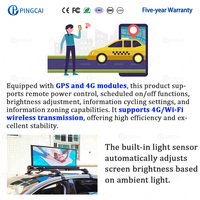 Pantalla LED para Techo de Auto/Taxi Pingcai de Doble Cara, a Todo Color, Resistente al Agua, con Sensor de Luz, Calidad Confiable P4 P5
