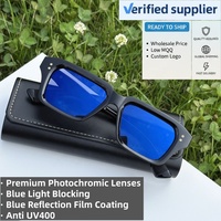 Lunettes photochromiques multifonctionnelles pour hommes noirs 2026, anti-lumière bleue, protection UV400, pour écran de téléphone, intérieur et extérieur