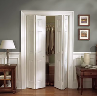 Porte à double battant de style français moderne, à panneaux à persiennes, en bois massif, étanche, pour la maison, la salle de bain, la chambre, le salon, la villa, utilisation intérieure