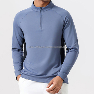 Conjunto Deportivo de Manga Larga con Estampado de Forro Polar, Cuello Redondo, Cremallera, Secado Rápido, Anti-UV, Transpirable, Camiseta para Montañismo - Product Image 1