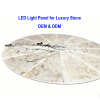 Panneau rétroéclairé en cristal incurvé - Designs géométriques personnalisés - Éclairage LED uniforme - Design européen - Haute luminosité - IP65 - Cuisine
