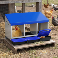 JH Mech - Tiroir de collecte d'œufs à double niveau et 8 compartiments, structure en acier galvanisé, nichoirs pour poules, œufs à roulement