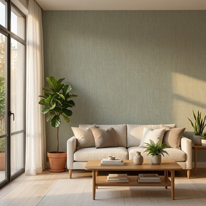 Papier peint moderne uni non tissé, tissu mural teinté couleur unie 160g pour revêtement mural intérieur résidentiel et commercial - Product Image 5