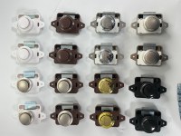 Verrou à bouton-poussoir en plastique GUWEITE BL01 de 26 mm, électroplaqué, encastré, pour armoire et tiroir, en gros, pour camping-car et caravane