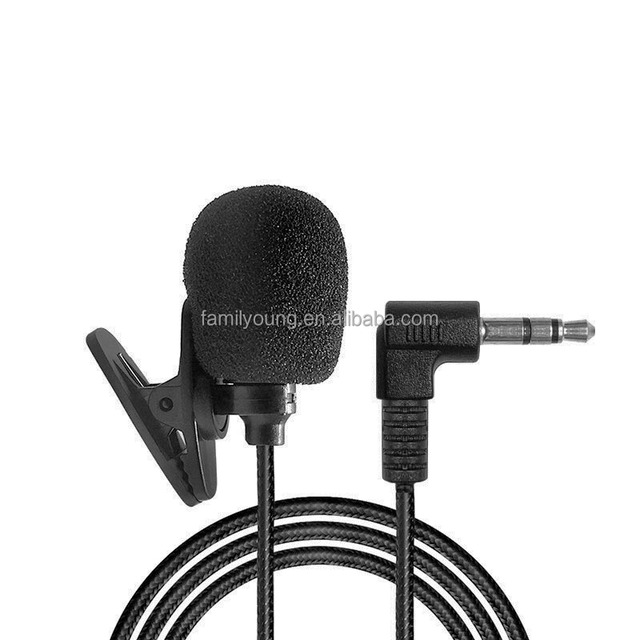 90 Degree Mini 3.5mm Lavalier Microphone 1.5M Condenser Clip-on Lapel Recording Stereo Braid Wired Mic for Phone Laptop Studio