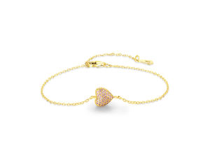 Ailmay Real 925 Sterling Silver Rhodium Plated Cubic Zirconia <b>Adjustable</b> <b>Bracelet</b> Fashion Crystal Wedding Women's Classic Gift - Product Image 1