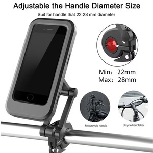 Support de téléphone étanche pour moto, rotation à 360°, étui magnétique, hauteur réglable, fixation sur guidon de vélo - Product Image 3