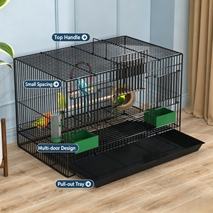 Grande cage d'élevage à vendre, cage à oiseaux multi-niveaux mobile et modulable pour agapornis - Product Image 4