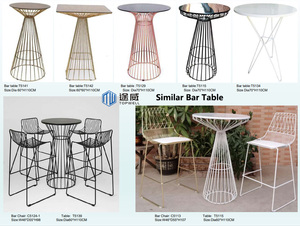 Hiện đại cao-<span class=keywords><strong>bar</strong></span> Cocktail bảng Tempered Glass Top nhà máy sản xuất dây kim loại thanh phân cho nhà ngoài trời khách sạn thương mại trung tâm mua sắm - Product Image 6