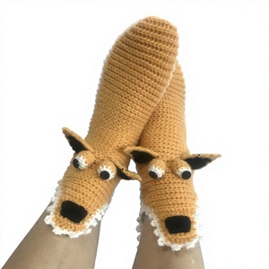 Calcetines <span class=keywords><strong>de</strong></span> punto con diseño <span class=keywords><strong>de</strong></span> ardilla <span class=keywords><strong>de</strong></span> dibujos animados, calcetines <span class=keywords><strong>de</strong></span> media pantorrilla, cálidos y cómodos, para estar en casa, para mujeres y hombres, para invierno, para interiores. - Product Image 1