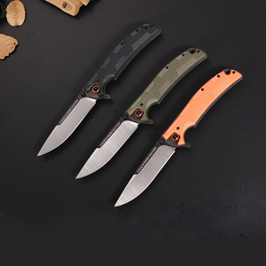 Couteau pliant multifonctionnel personnalisable en acier inoxydable ER, pour la survie en plein air, le camping, le bricolage, avec manche en plastique de qualité. - Product Image 2