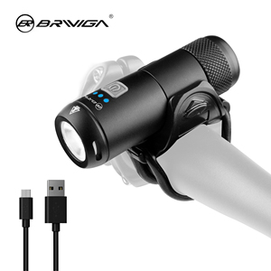 BRIVIGA <span class=keywords><strong>Petit</strong></span> phare avant de <span class=keywords><strong>vélo</strong></span> en forme de colonne avec poche pour gilet, charge USB-C, indicateur de puissance, 700LM900mAh - Product Image 1