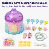 Maison de puzzle surprise pour enfants de 3 ans et plus avec 5 clés pour déverrouiller des compartiments secrets mignons, en plastique, échelle 1/12, boîte cadeau pour fête
