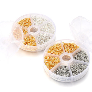 Anneaux de jonction fermés en alliage, argent, or, or blanc, ronds, en boîte, fournitures de bijouterie pour la fabrication de bracelets, fournitures de bricolage - Product Image 1