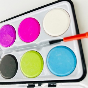 Ensemble de peinture aquarelle DIY pour enfants, 12 couleurs assorties, rondes, avec 1 pinceau, palette de peinture aquarelle - Product Image 6