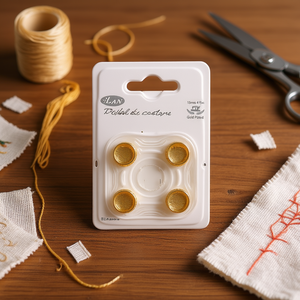 Ilan - Dedales de Costura de 15 mm, 4 Piezas, Chapados en Oro, para Trabajos de Aguja - Product Image 2