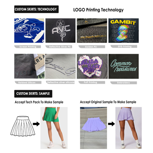 Customizable Private logo <strong>Black</strong> White Summer Yoga Tennis <strong>Skirt</strong> Women's <strong>Pleated</strong> Trendy Stretch Short Tennis <strong>Skirts</strong> - Product Image 4