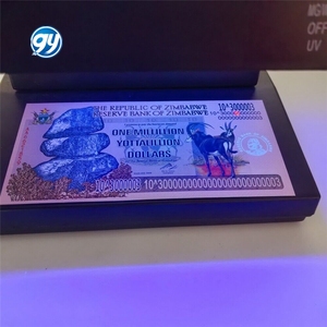 Billets de banque du <span class=keywords><strong>Zimbabwe</strong></span>, un milliard de yottalillions de dollars, billet en feuille d'or, trillon d'argent pour l'art, collectionnable, cadeaux d'affaires - Product Image 4