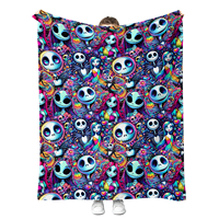 Neue 3D-Druck Halloween- und Weihnachtsgeschenke Flanell-Wurfdecke mit individuellem Design Weiche Gemütliche Fleece-Decke für Zuhause & Reisen