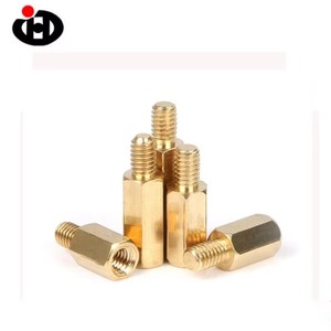 Entretoise hexagonale mâle-femelle en laiton à extrémité filetée pour montage de carte mère et de boîtier d'ordinateur - Product Image 1