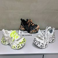 Zapatillas Chunky con Suela Biónica Fluida y Pedrería, Estilo Graffiti, Pintadas a Mano, Bling Y2K, para Mujer, Tipo Dad Shoes