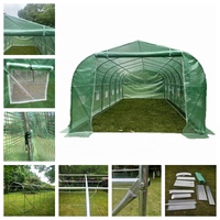 Serre de jardin durable et stable, facile à assembler, avec cadre métallique en forme de spire, imperméable, 300*213cm