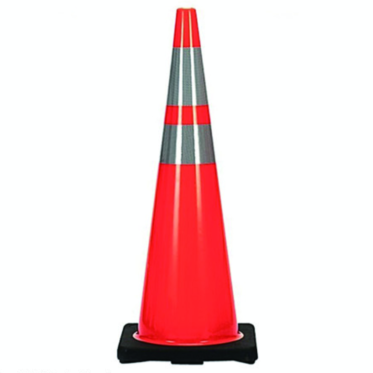 High Quality Road Warning Black Base Cone PVC Traffic Cone