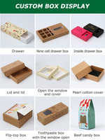 Boîtes en papier kraft pour emballage de produits de petite taille, personnalisables avec logo, recyclables, pour thé, savon, cosmétiques, tiroirs, sous-vêtements, chaussettes, cadeaux