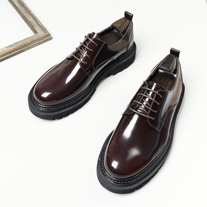 High-end Genuine Leather Men's British Style Three-piece Connector Oxford Shoes Low Heel Business Formal <b>Toe</b> Autumn Waterproof - Product Image 6