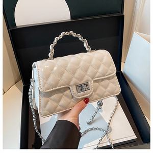 Bolso de Mano con Cadena en Forma de Diamante, Estilo Coreano 2026, Elegante y Versátil, Bolso Cuadrado Pequeño - Product Image 1