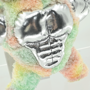 Peluche de Canguro Musculoso Personalizado con Tinte Arcoíris, de PU Plateado, para Gimnasio, Fitness, Canguro de Peluche Resistente para Decoración, Regalo o Colección - Product Image 5